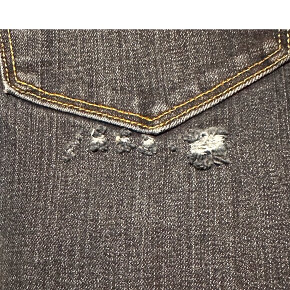 Womens Bootcut Jeans Size 16 Dark Wash Denim Mid-Rise Classic 5-Pocket Style - Picture 13 of 16